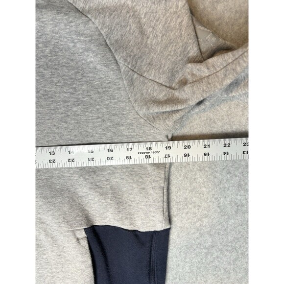 Adidas Men's S2S Kangaroo Grey Blue Pullover Hoodie Sweatshirt Zip Sides Small - Picture 13 of 15